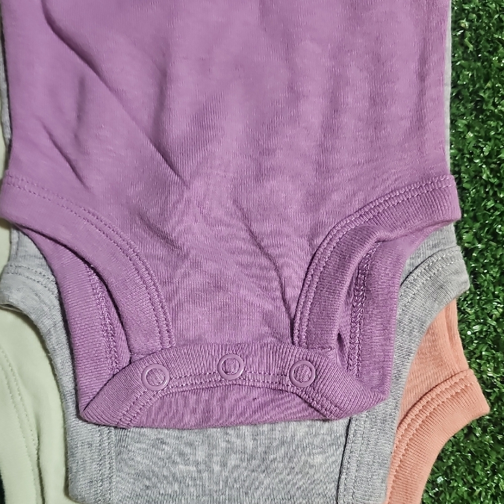 Carter's Purple, Gray, and Pink Bodysuit Set - Picture 3 of 7